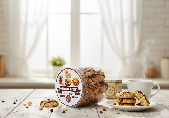 Crunchy Nutty Floral Chocolate Biscuit